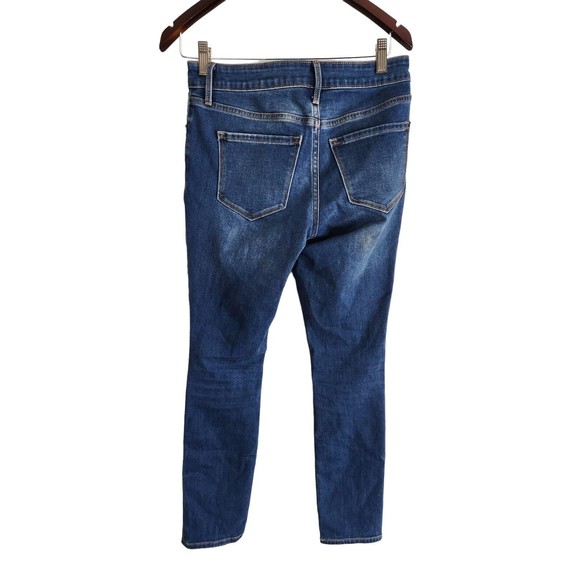 Old Navy Mid-Rise Pop Icon Skinny  Mid-Wash Women’s  Jeans Distressed Size‎ 4 - Picture 2 of 8